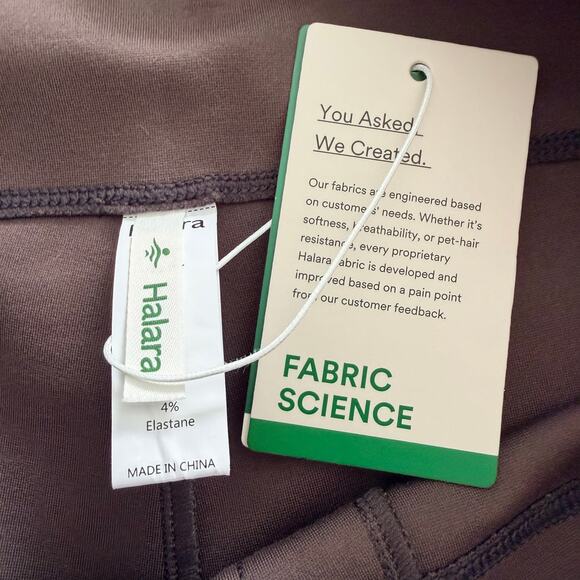 Halara Pants Womens Large Brown Ponte Flex High Rise Flared Trouser 31" Inseam - Picture 5 of 8